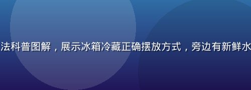 水蜜桃保存方法科普图解，展示冰箱冷藏正确摆放方式，旁边有新鲜水蜜桃与温度计